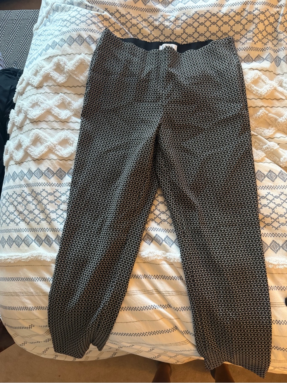 Women’s Black Patterned Dress Pants
